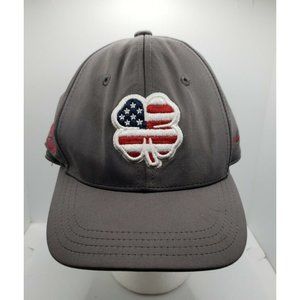 Live Lucky Hat Cap Mens L/XL USA US American Flag Clover Shamrock Gray Golf Club